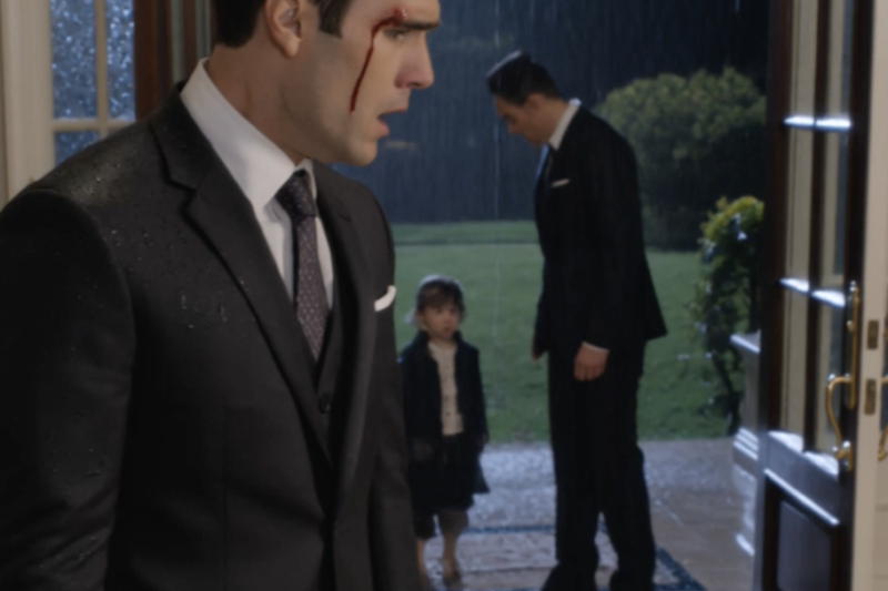 A billionaire discovered a wounded stranger hiding inside his mansion nursery… At first, everyone believed the man was a dangerous intruder. His black coat was soaked with rain. A faded scar crossed his eyebrow.